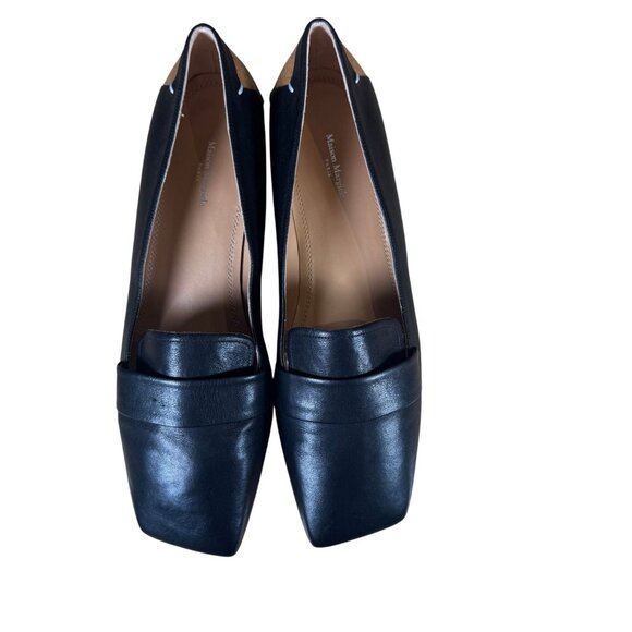 Maison Margiela Décortiqué Four-Stitch Square Toe Loafers Black Size 41 - Picture 5 of 11